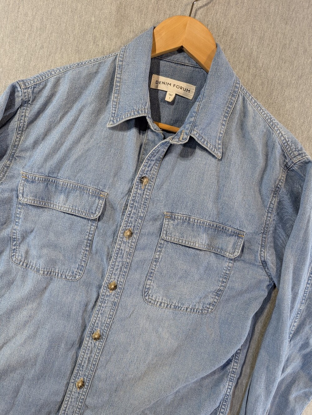Denim Forum Aritzia The Sade Denim Shirt Women's 1 (Small) Blue